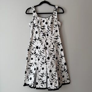 NWT Talbots Black and White Floral Mini Dress